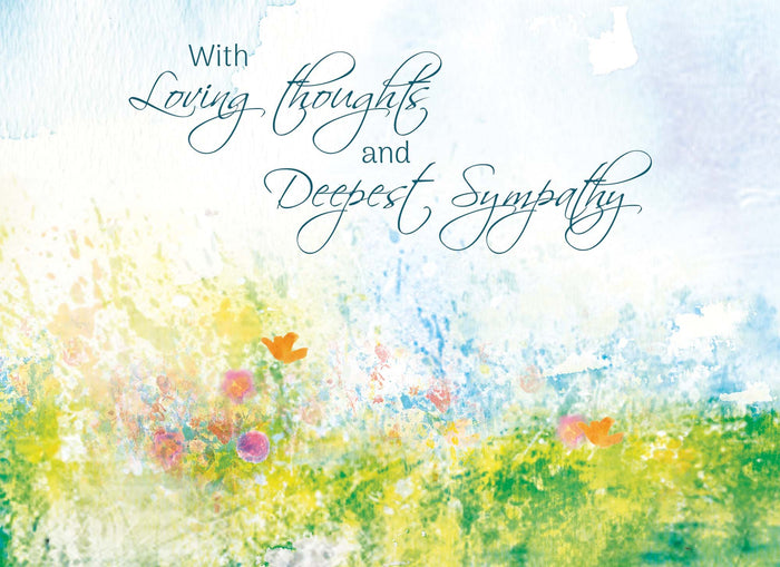 Christian Sympathy Cards by Shared Blessings. Watercolor Seaside | 12 Cards