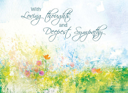 Christian Sympathy Cards by Shared Blessings. Watercolor Seaside | 12 Cards