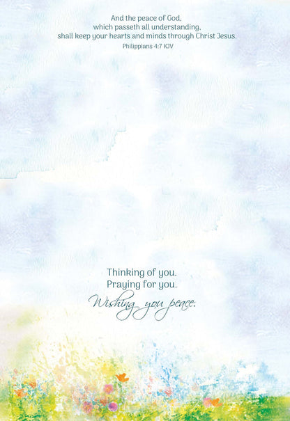 Christian Sympathy Cards by Shared Blessings. Watercolor Seaside | 12 Cards