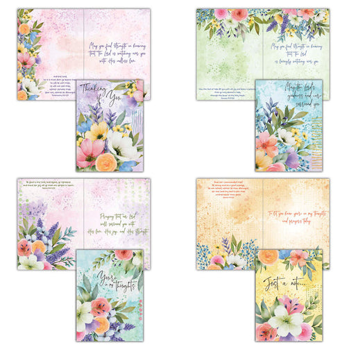 Christian Thinking of You Cards by Shared Blessings- Garden's Reflection, 12 Cards and Envelopes