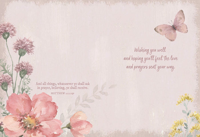 Christian Thinking of You Cards by Shared Blessings, Peaceful Garden, 12 Cards