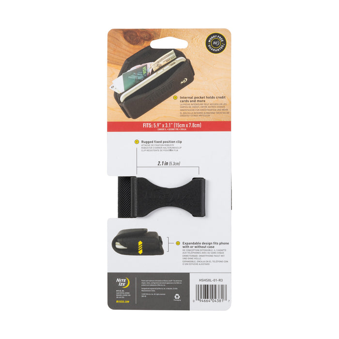 Clip Case Hardshell™ Horizontal Universal Rugged Holster, back packaged (XL)