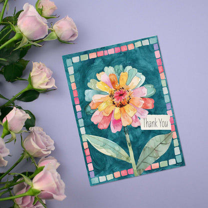 Colorful Flower | Boxed Thank You Cards by Crown Point Graphics
