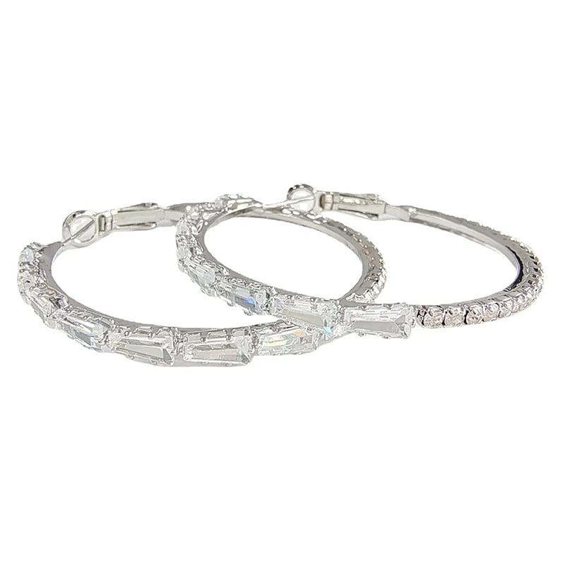 üíé ‚ú® Women's Sparkling CZ Hoop Earrings ‚Äì Micro-Paved, Lightweight Copper & Bold Design ‚Äì Elegant, Versatile & Perfect Gift üí´