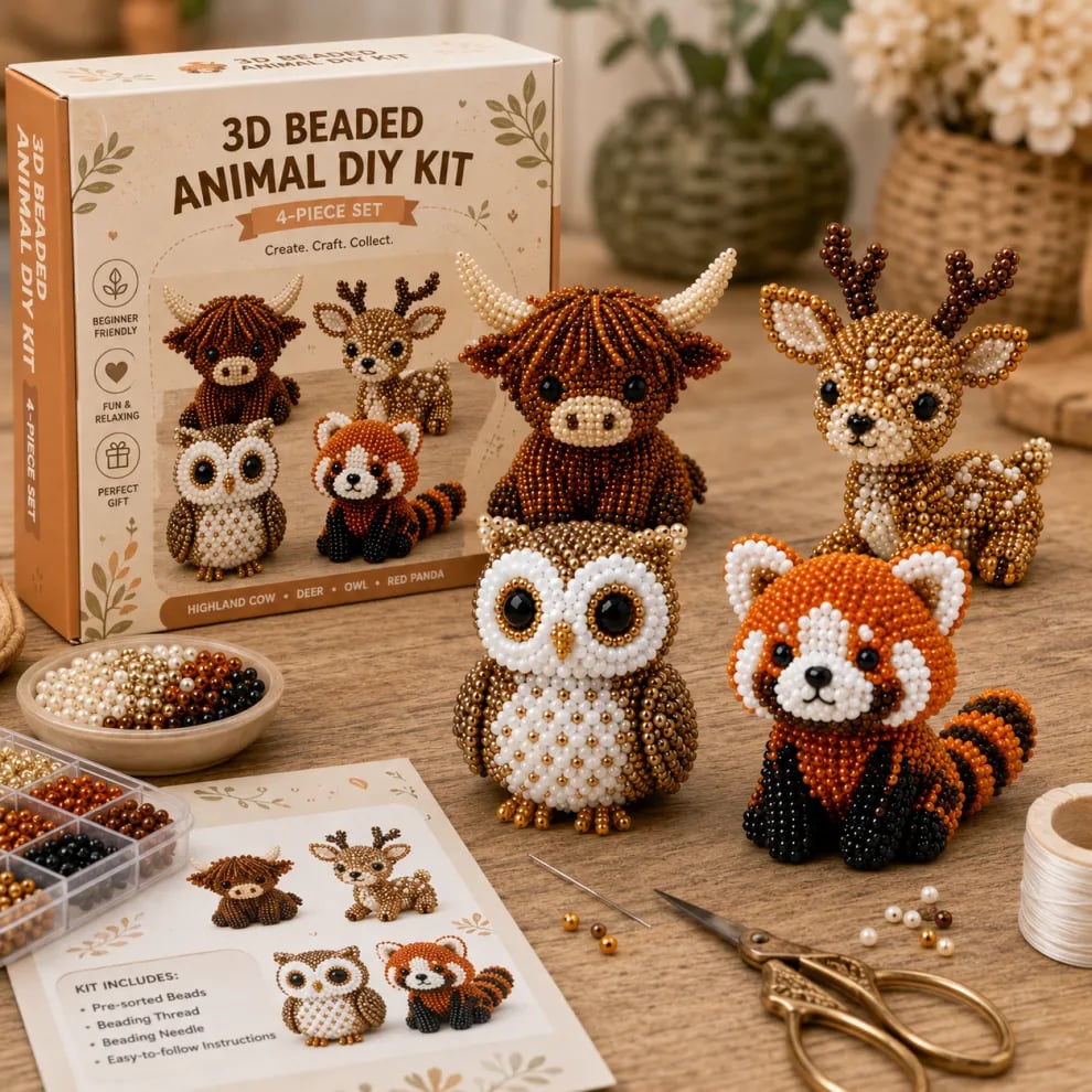 üßµ‚ú®DIY Petite 3D Beaded Animal Craft Kit