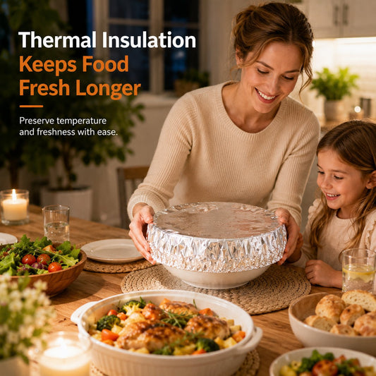 üçΩÔ∏èReusable Aluminum Foil Thermal Food Cover ‚Äî Heat-Retaining, Washable & Freshness-Preserving Kitchen Essential