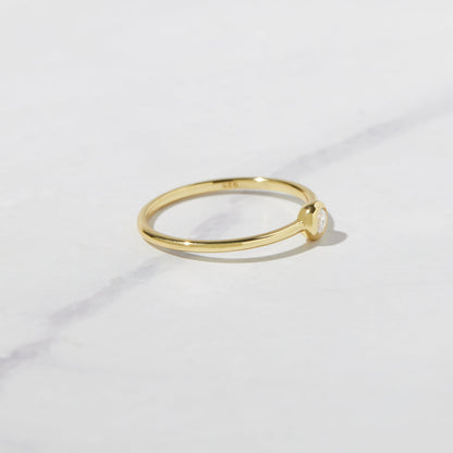 Solitaire Bezel Ring