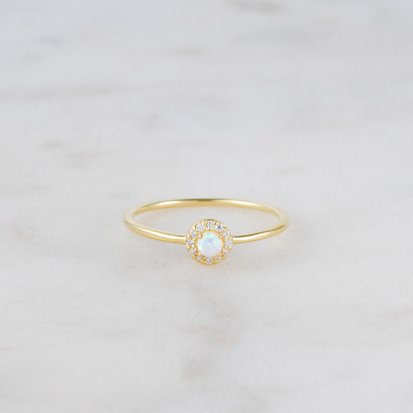Solitaire Opal Ring