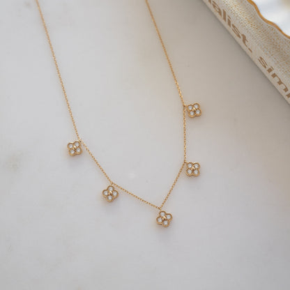 Four Leaf Clover Charm Necklace