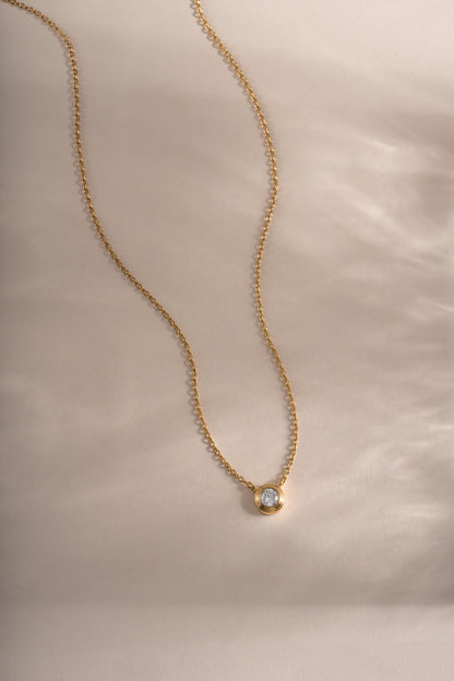 Tiny Bezel Necklace