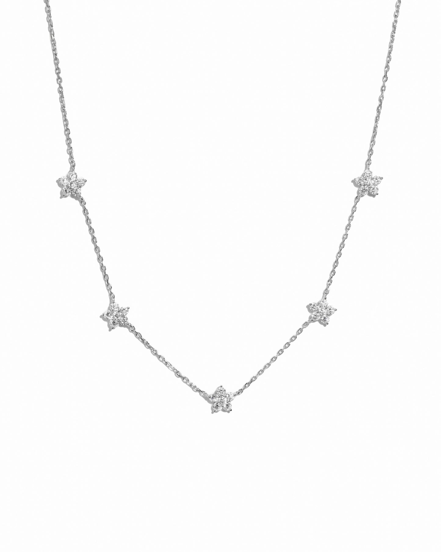 Diamond Flower Necklace