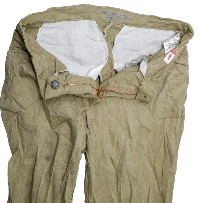 Dickies Women's Khaki Curvy Fit Trousers - Size 14, Medium - Army & Outdoors - Work Trousers