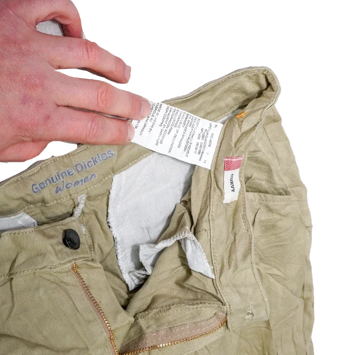 Dickies Women's Khaki Curvy Fit Trousers - Size 14, Medium - Army & Outdoors - Work Trousers