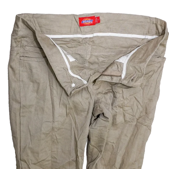 Dickies Women's Khaki Jeans - Size 7, Small - Army & Outdoors - Jeans