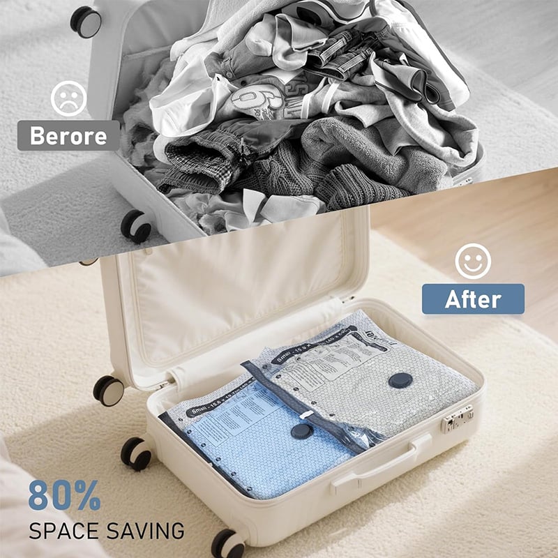 üéÅ Cordless Travel Vacuum Storage Compression Bag Set