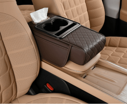 üî• Multifunctional PU Leather Car Armrest Box Mat