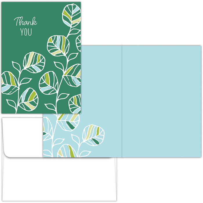 Elegant Leaf Thank You | Notecards with Keepsake Box