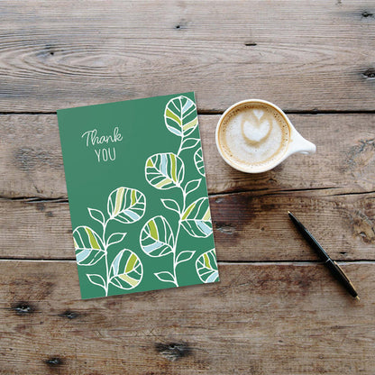 Elegant Leaf Thank You | Notecards with Keepsake Box