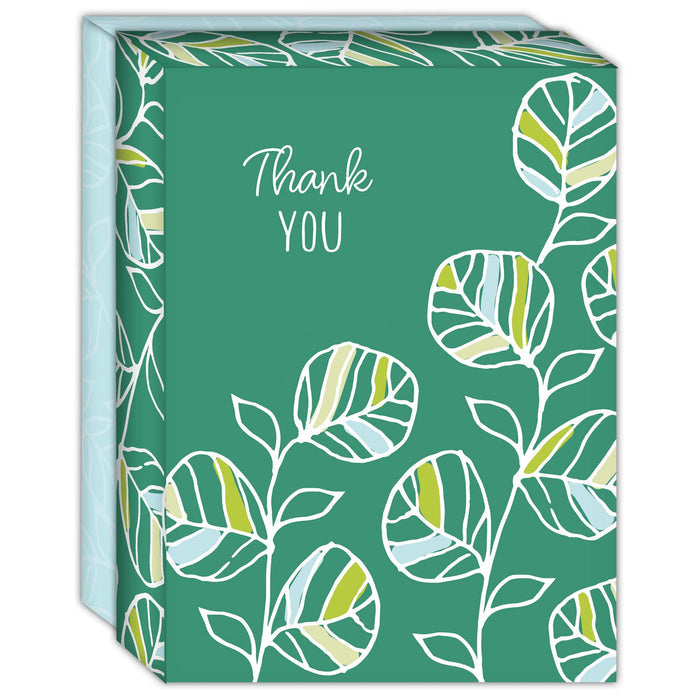Elegant Leaf Thank You | Notecards with Keepsake Box