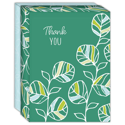Elegant Leaf Thank You | Notecards with Keepsake Box