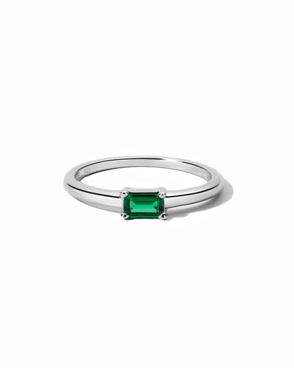Emerald Lori Baguette Ring