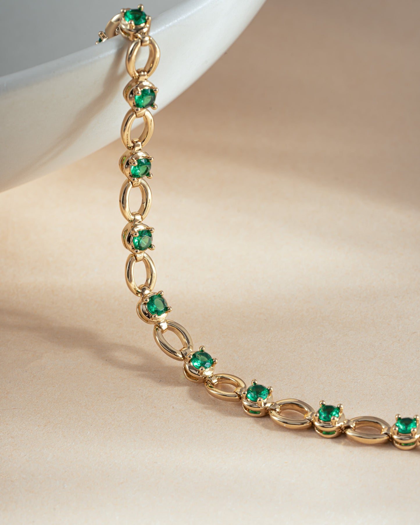 Emerald Lilly Tennis Bracelet