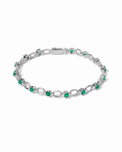 Emerald Lilly Tennis Bracelet