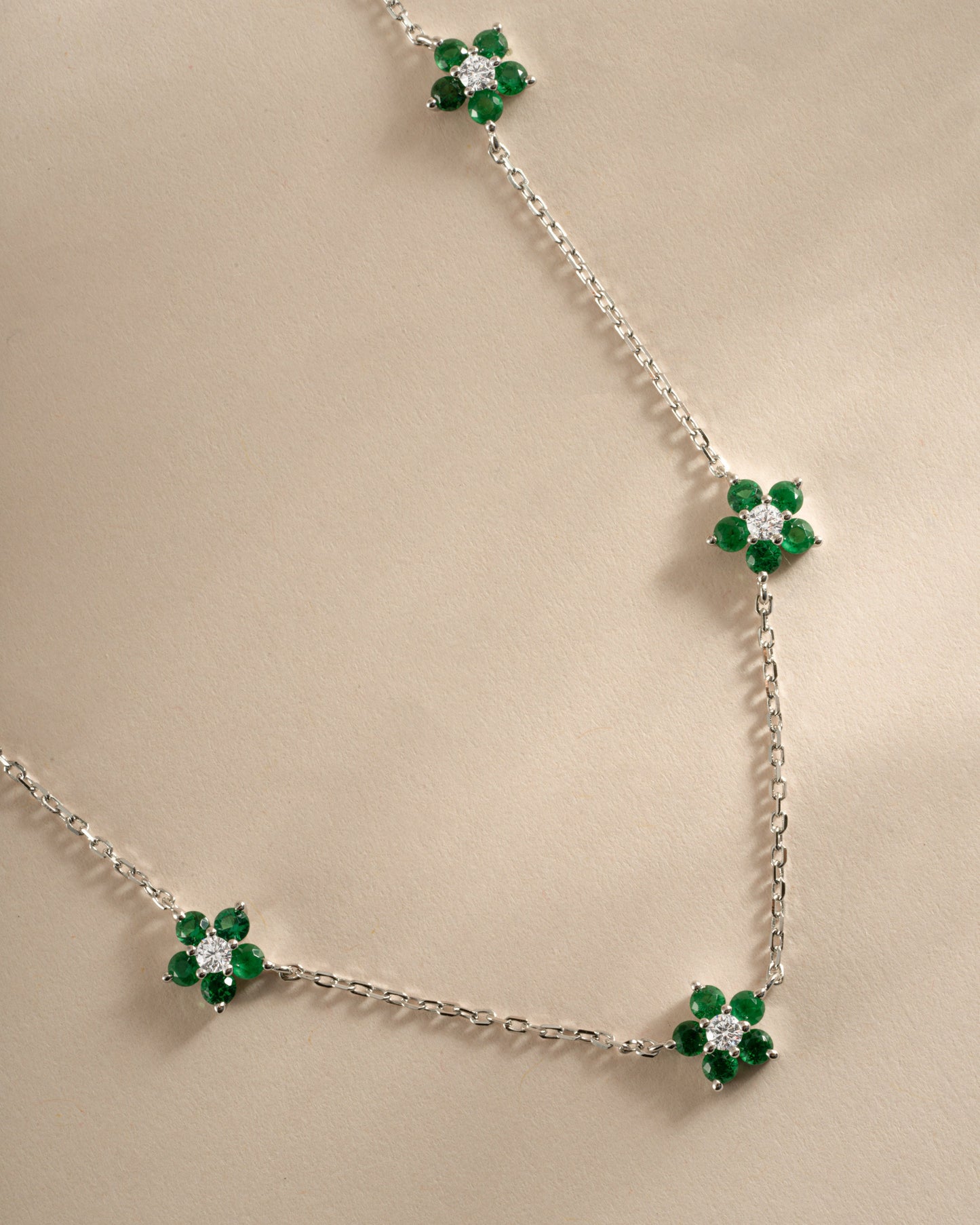 Emerald Flower Necklace