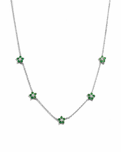 Emerald Flower Necklace