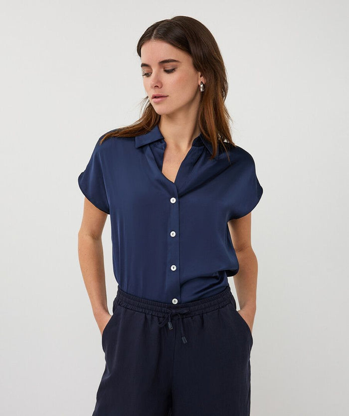ESQUALO BLOUSE SLVLESS SATEEN