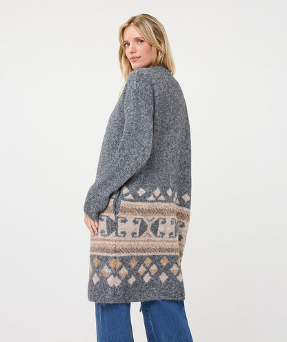 ESQUALO CARDIGAN INTARSIA