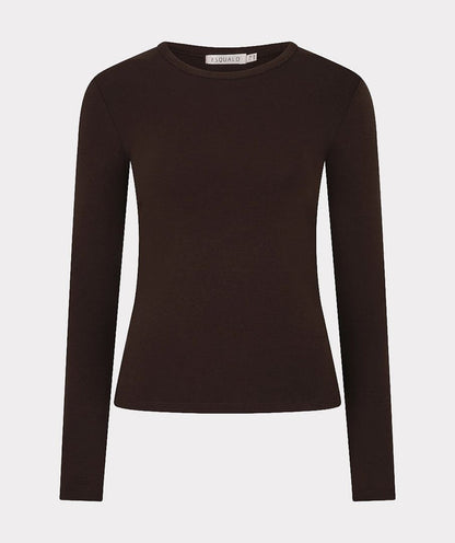 ESQUALO TOP LONG SLEEVE ROUND NECK