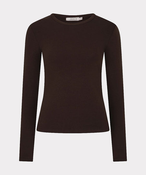 ESQUALO TOP LONG SLEEVE ROUND NECK