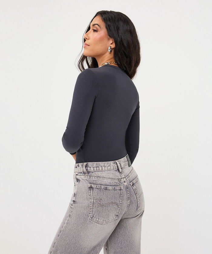 ESQUALO TOP LONG SLEEVE ROUND NECK