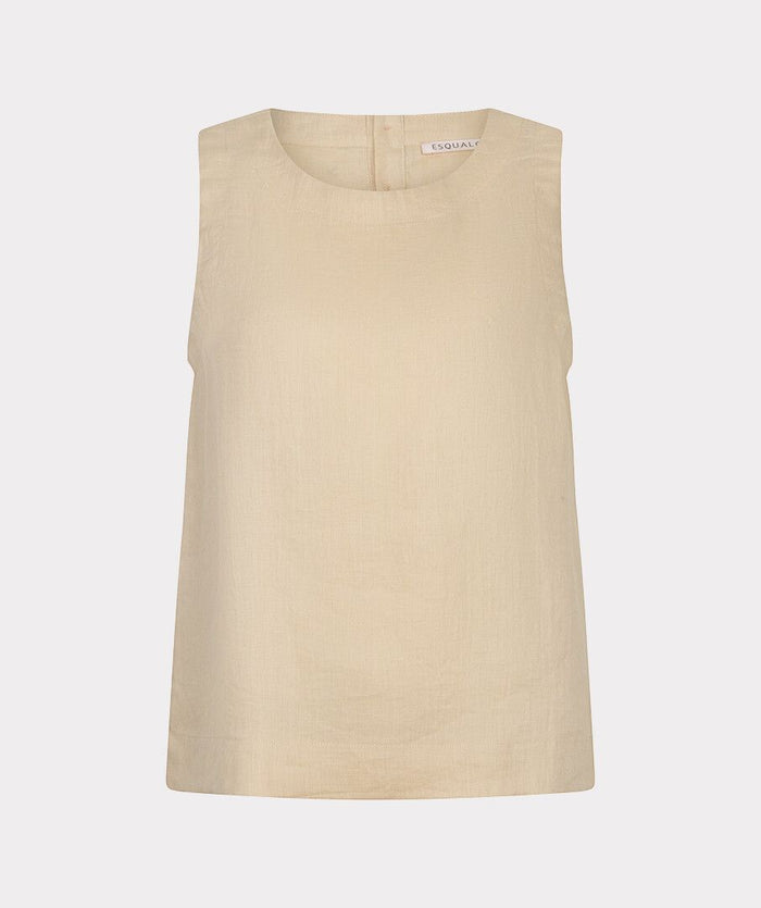 ESQUALO TOP SLEEVELESS LINEN