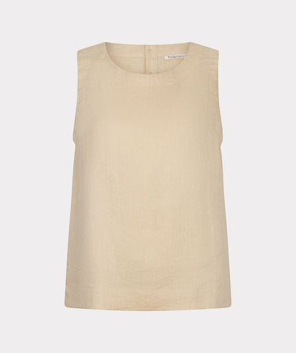 ESQUALO TOP SLEEVELESS LINEN
