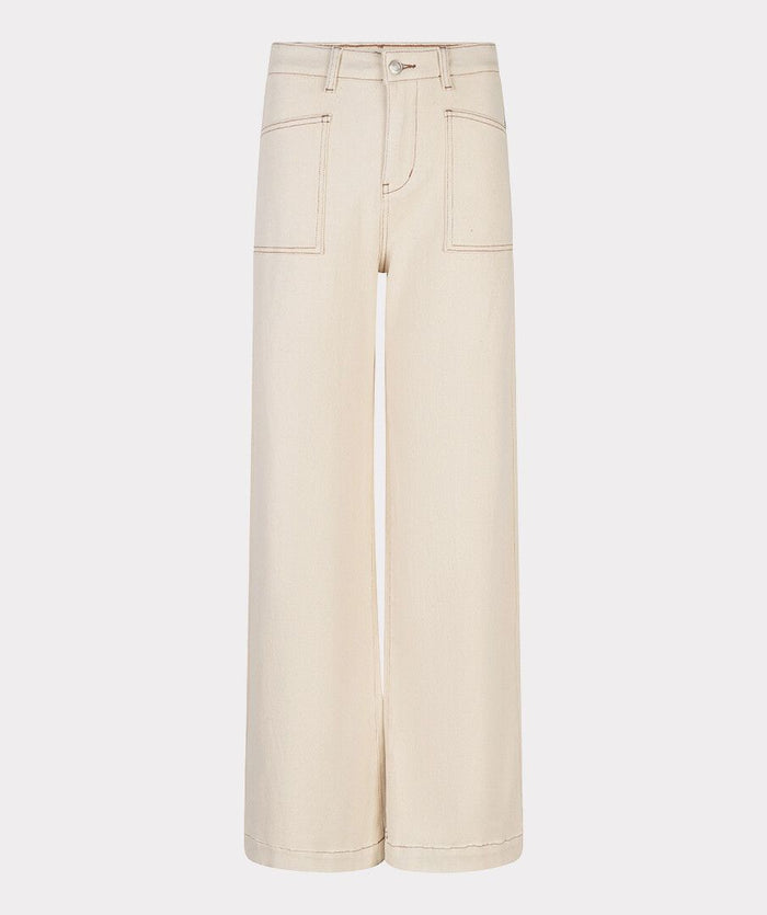 ESQUALO TWILL WIDE LEG TROUSERS