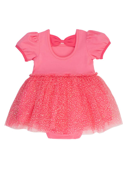 Baby Girls Sleeping Princess Short Sleeve Bow Twirl Romper