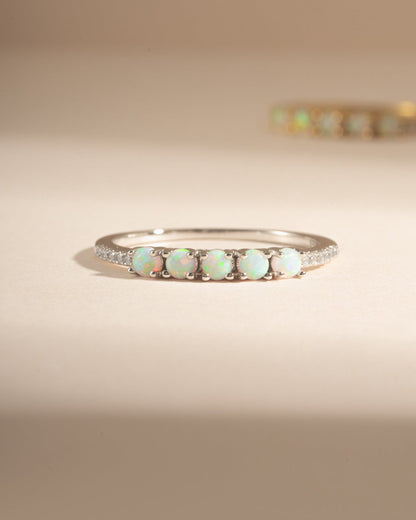 5 Stone Opal Ring