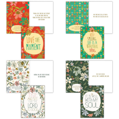 Floral KJV Christian Birthday Card Box | Joyful Blessings