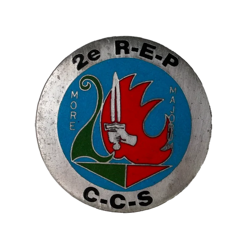 French 2nd Foreign Paratrooper Command and Support Company Badge - French Army Surplus - Flags, Badges & Insignia
