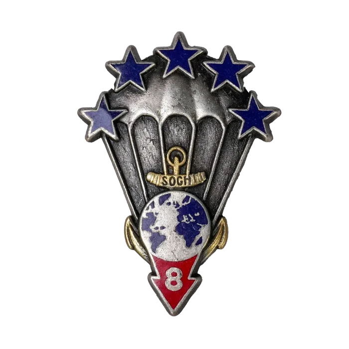French 8th Marine Infantry Parachute Regiment, High-Altitude Operational Jump Badge - French Army Surplus - Flags, Badges & Insignia