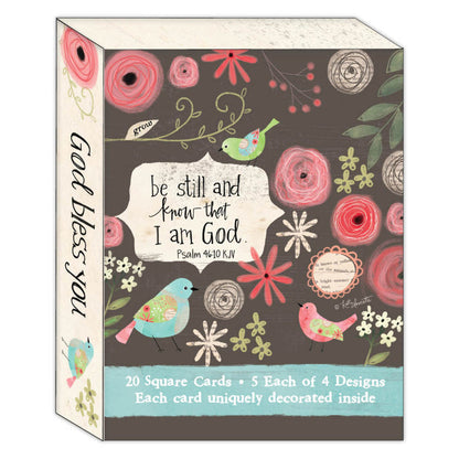 God Bless You - Boxed Note Card Assortment - 20 Cards & 20 Envelopes