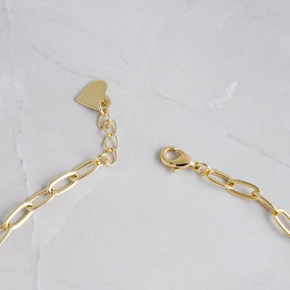Tiny Paperclip Anklet