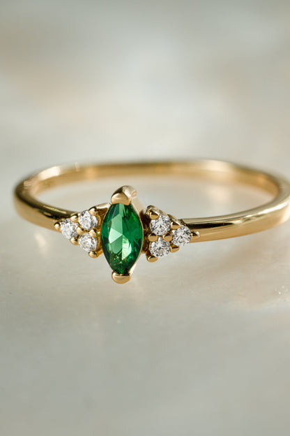 Emerald Marquise Ring
