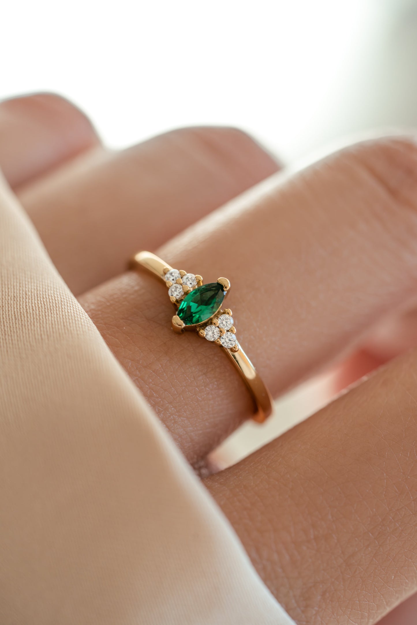 Emerald Marquise Ring