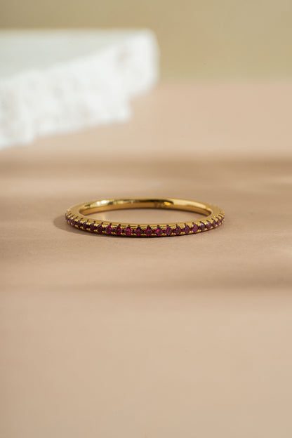 Ruby Birthstone Eternity Ring