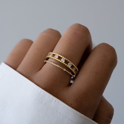 Studded Double Eternity Ring
