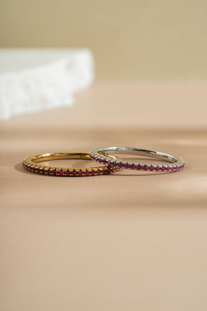 Ruby Birthstone Eternity Ring