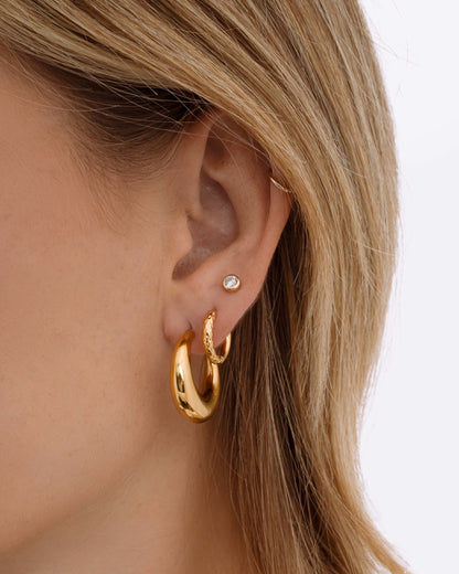 Loren Textured Hoops